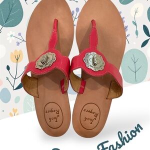New Jack Rogers Women’s size 9M pink leather sandals with tags !